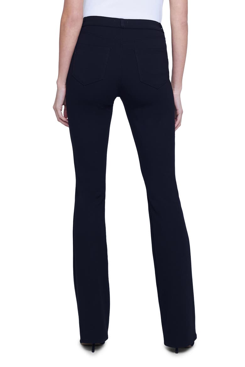 Selma Sleek High Waist Bootcut Jeans, Alternate, color, BLACK