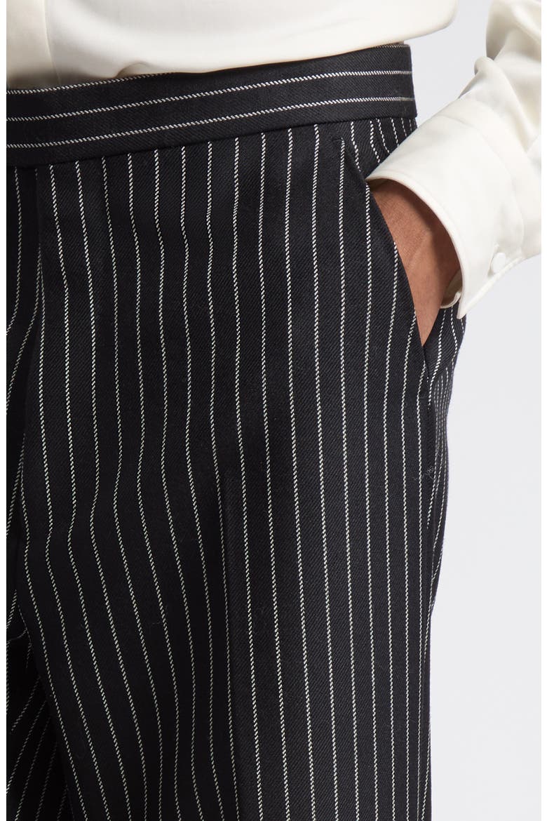 British Sharp Stripe Colbert Pants, Alternate, color, BLACK/ WHITE