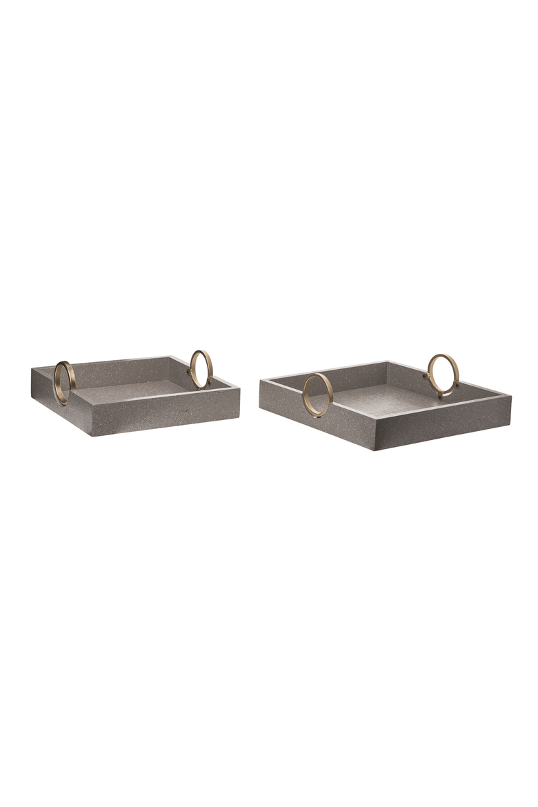 MDF Decorative Trays Set of 2, Alternate, color, Gray