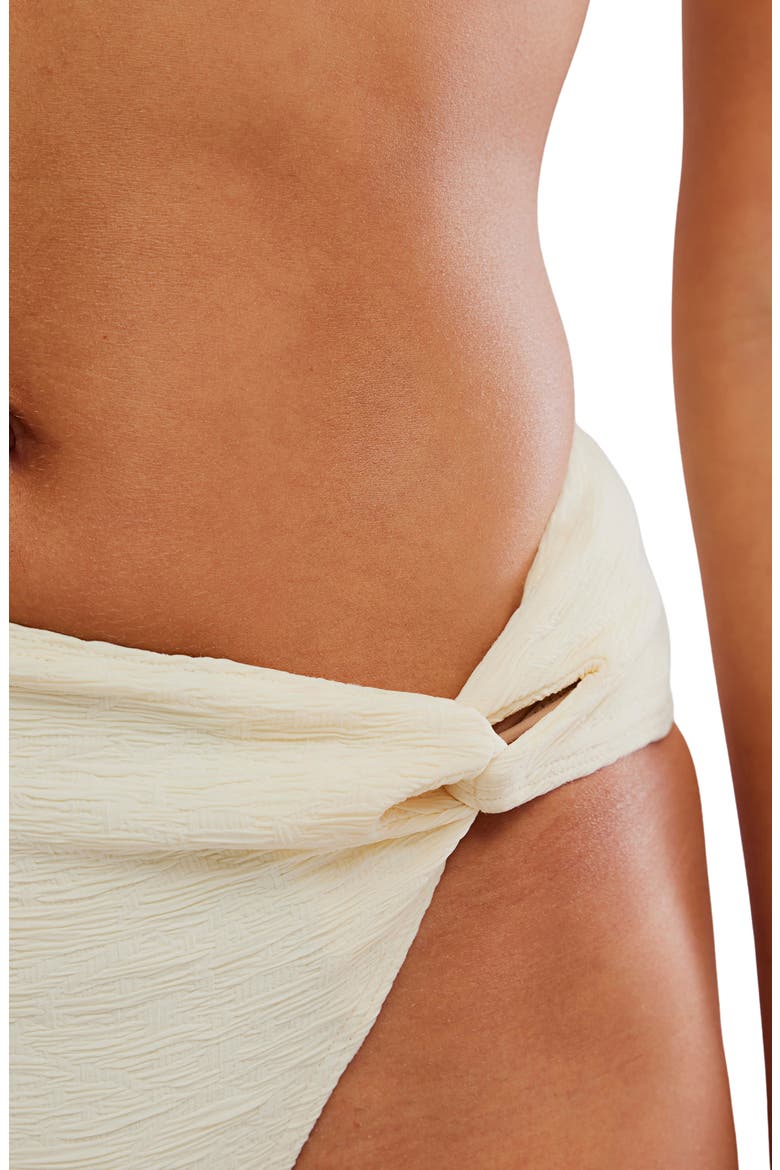 Tess Knotted High Waist Bikini Bottoms, Alternate, color, AFTERGLOW