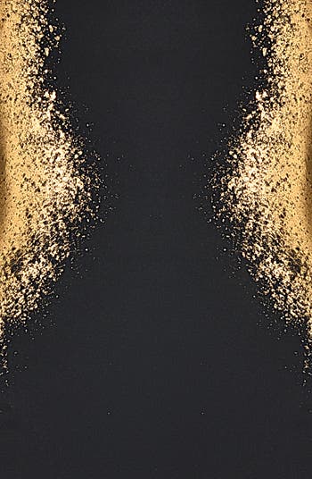 Domenica Foil Long Sleeve Minidress