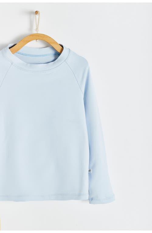 Babycottons Beach Long Sleeve Rashguard In Light Blue