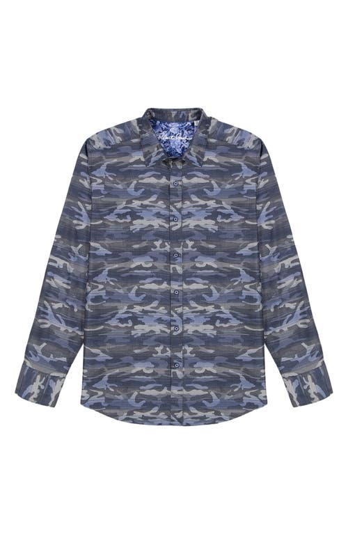 Robert Graham Harrington Long Sleeve Button Down Shirt In Blue