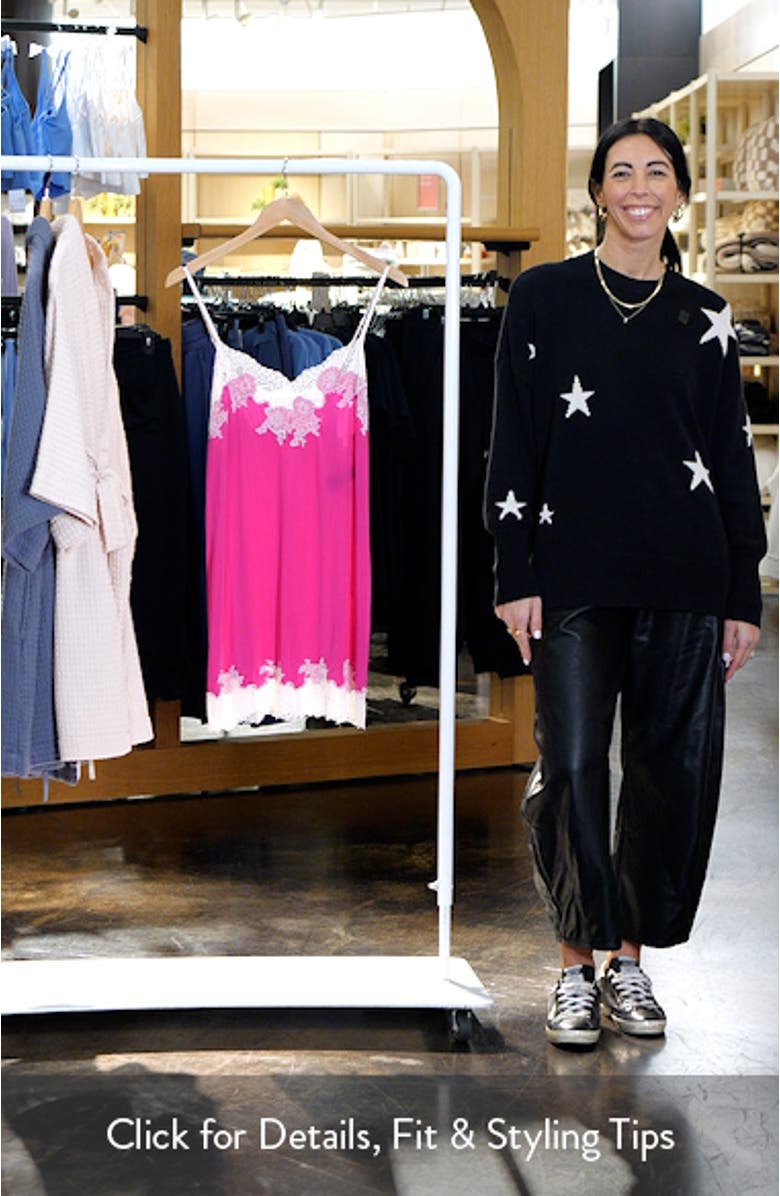 Enchant Lace Trim Satin Chemise, sales video thumbnail