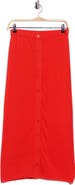 THE GREAT. The Button Front Cotton Sweater Skirt