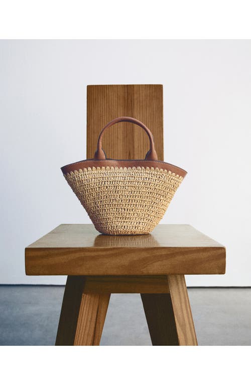 Mango Small Raffia Bucket Bag