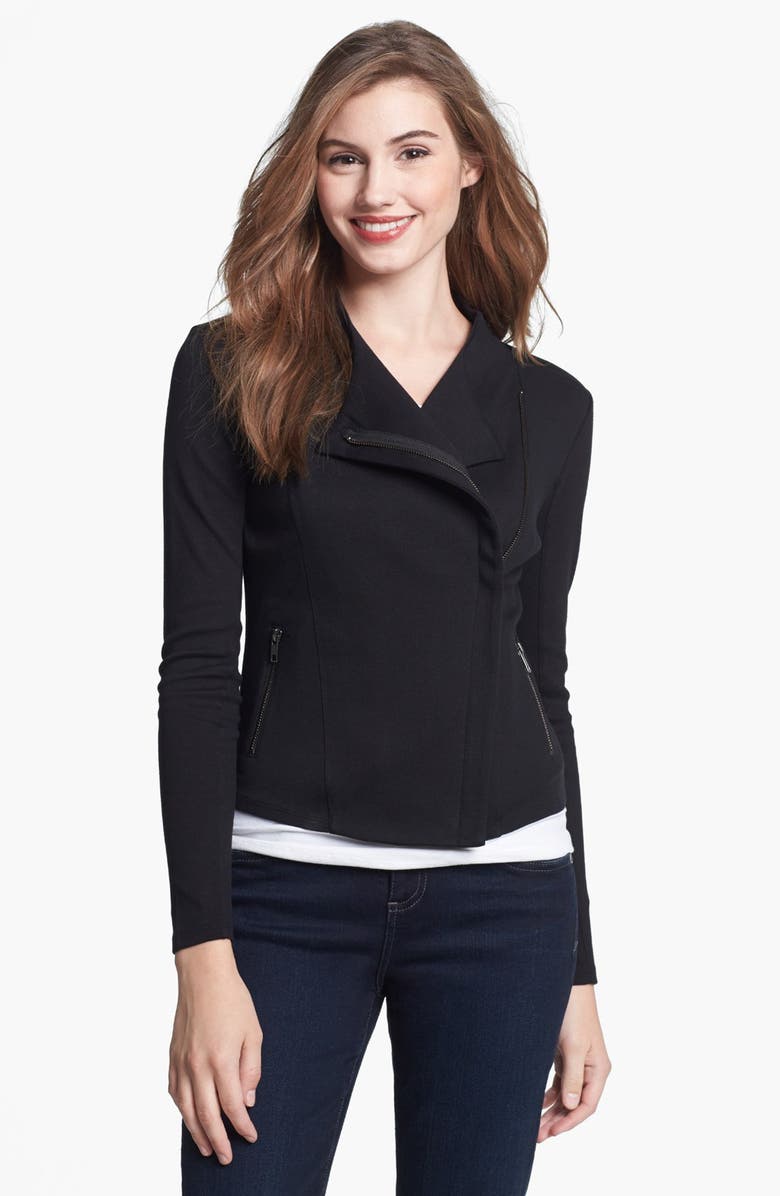 Halogen<sup>®</sup> Knit Moto Jacket, Main, color, 