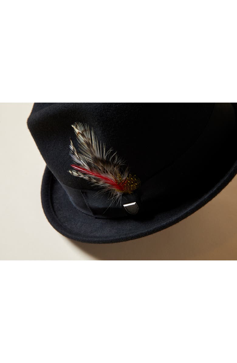 Brixton Gain Wool Fedora, Alternate, color, Black