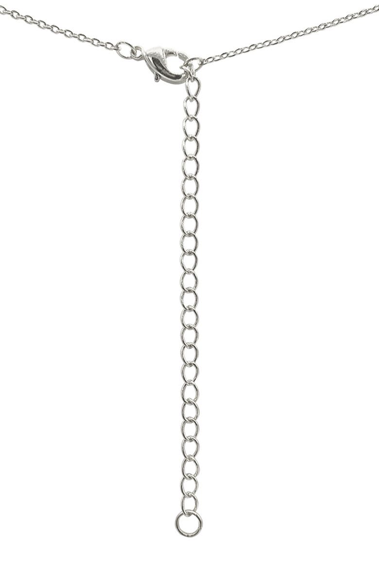 ADORNIA FINE Sterling Silver Birthstone Halo Pendant Necklace, Alternate, color, Silver - Garnet - January