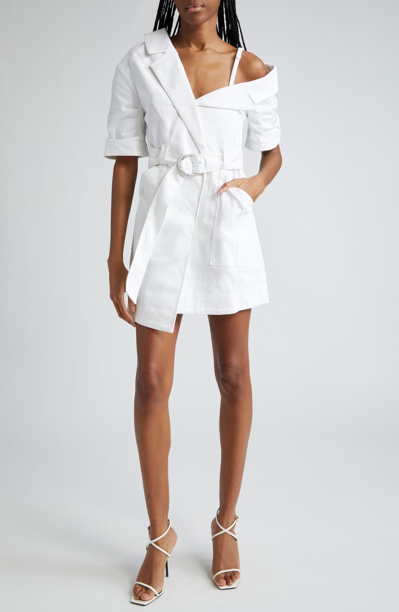 Cinq à Sept Milly Asymmetrical Belted Utility Dress, Alternate, color, 