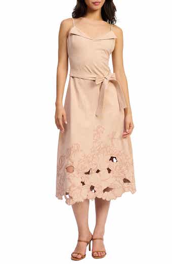 Donna Faux Suede Midi Dress