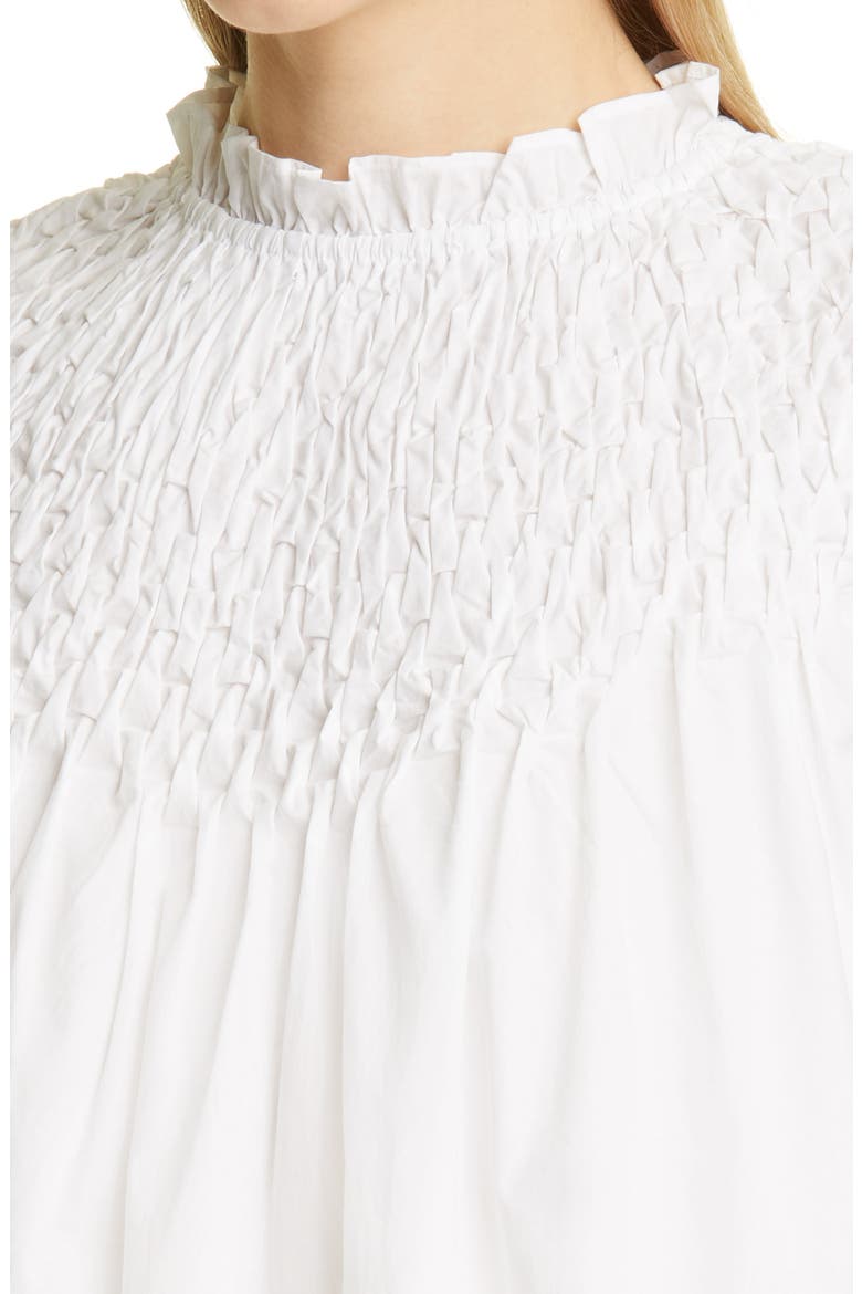 Xanica Smocked Sleeveless Blouse, Alternate, color, WHITE