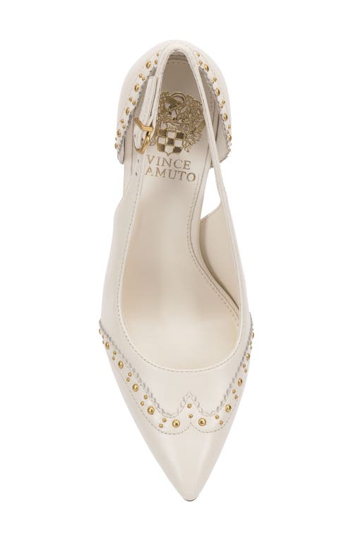Vince Camuto Hally Studded Pointed Toe Pump In White
