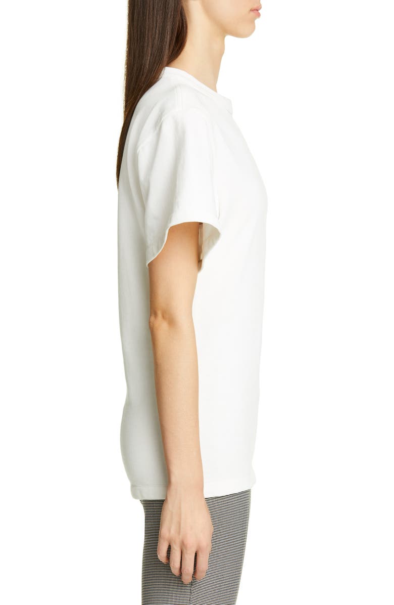 Alexander Wang Draped Short Sleeve Tricot Tee, Alternate, color,