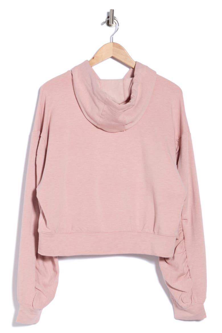 Brushed Full Zip Hoodie, Alternate, color, HEATHER PALE MAUVE