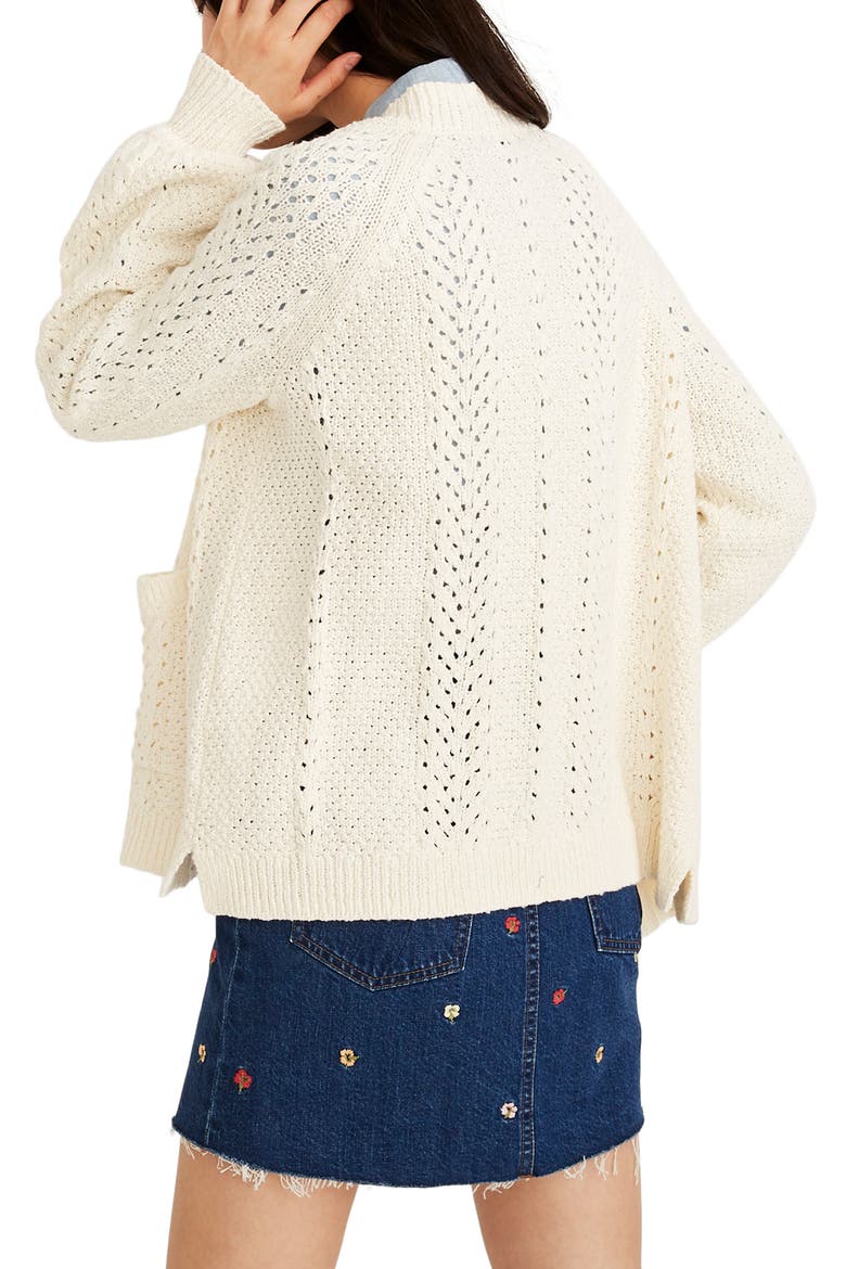 Sunnyvale Cardigan Sweater, Alternate, color, BRIGHT IVORY