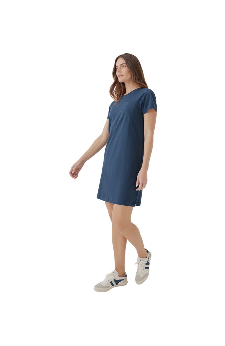 Pact Organic Softspun Tee Dress, Alternate, color, French Navy