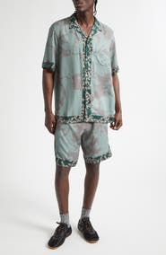 Dries Van Noten Carltone Short Sleeve Button-Up Shirt