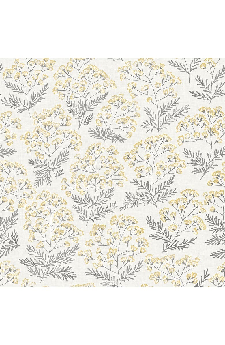 Wallpops Yellow Wethersfield Peel & Stick Wallpaper, Main, color, Yellow