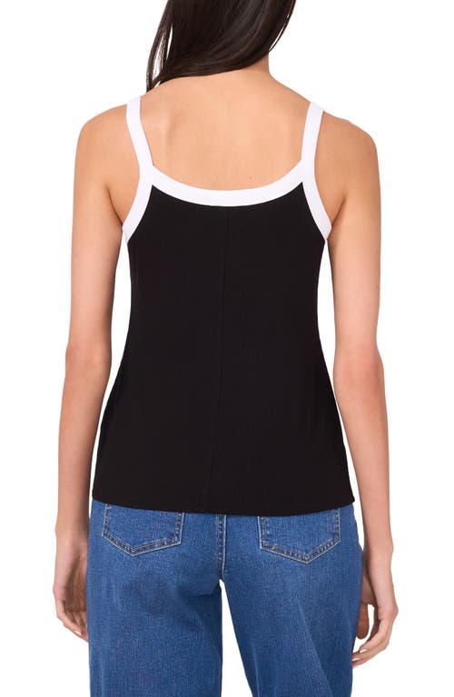 1.state Colorblock Jersey Tank In Rich Black