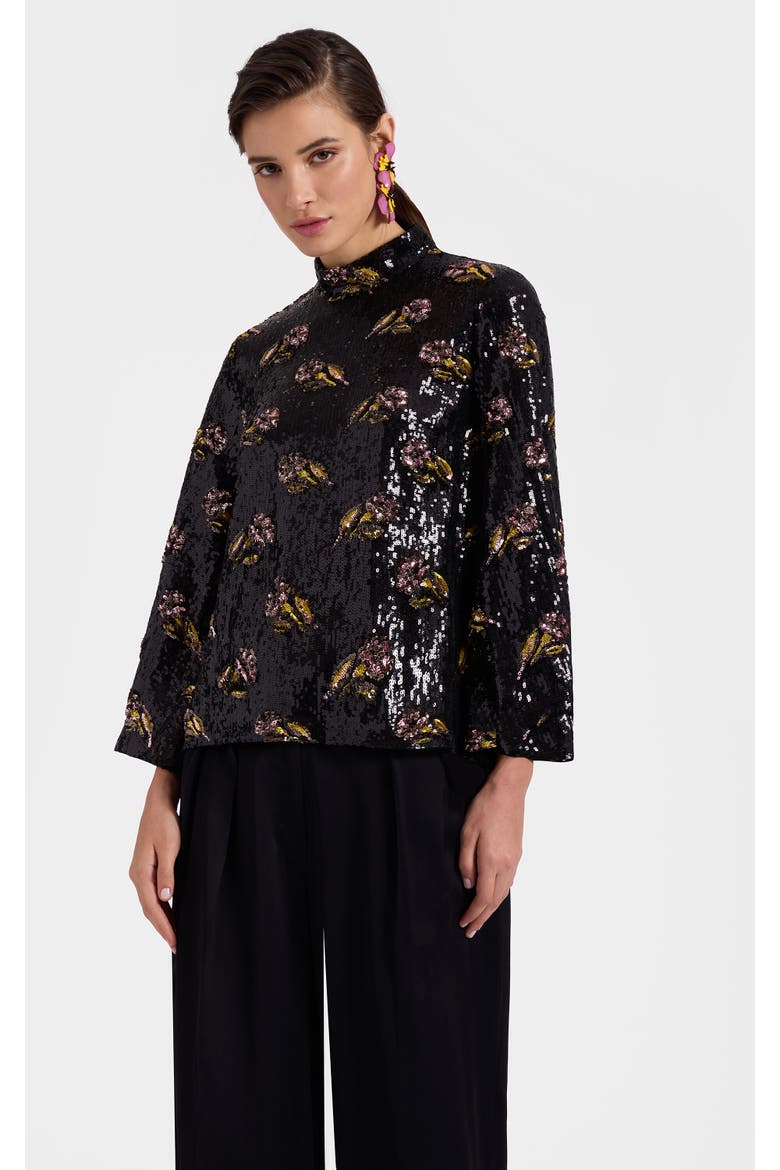 Make An Exit Top, Main, color, Mayfair Paillettes Black