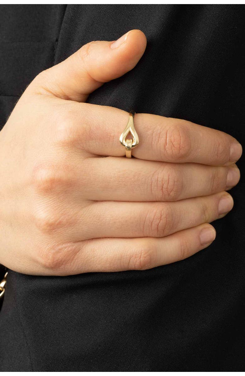 Oradina 14K Gold Forever Linked Ring, Alternate, color, Yellow Gold