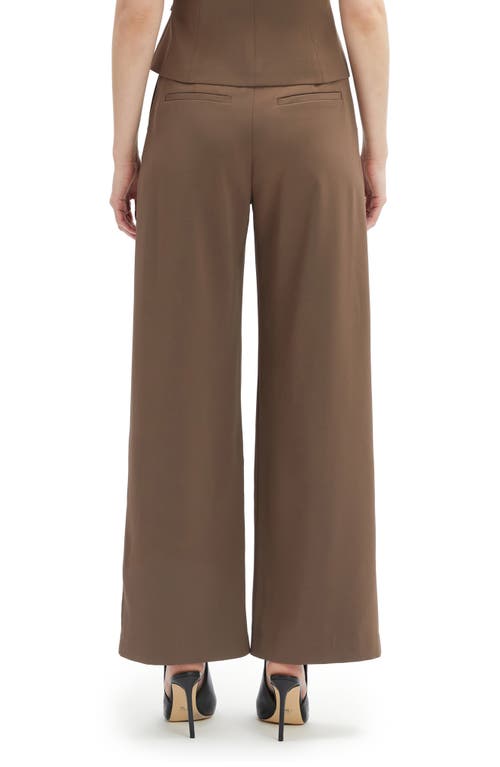 Bardot Sloane Straight Leg Pants In Brown