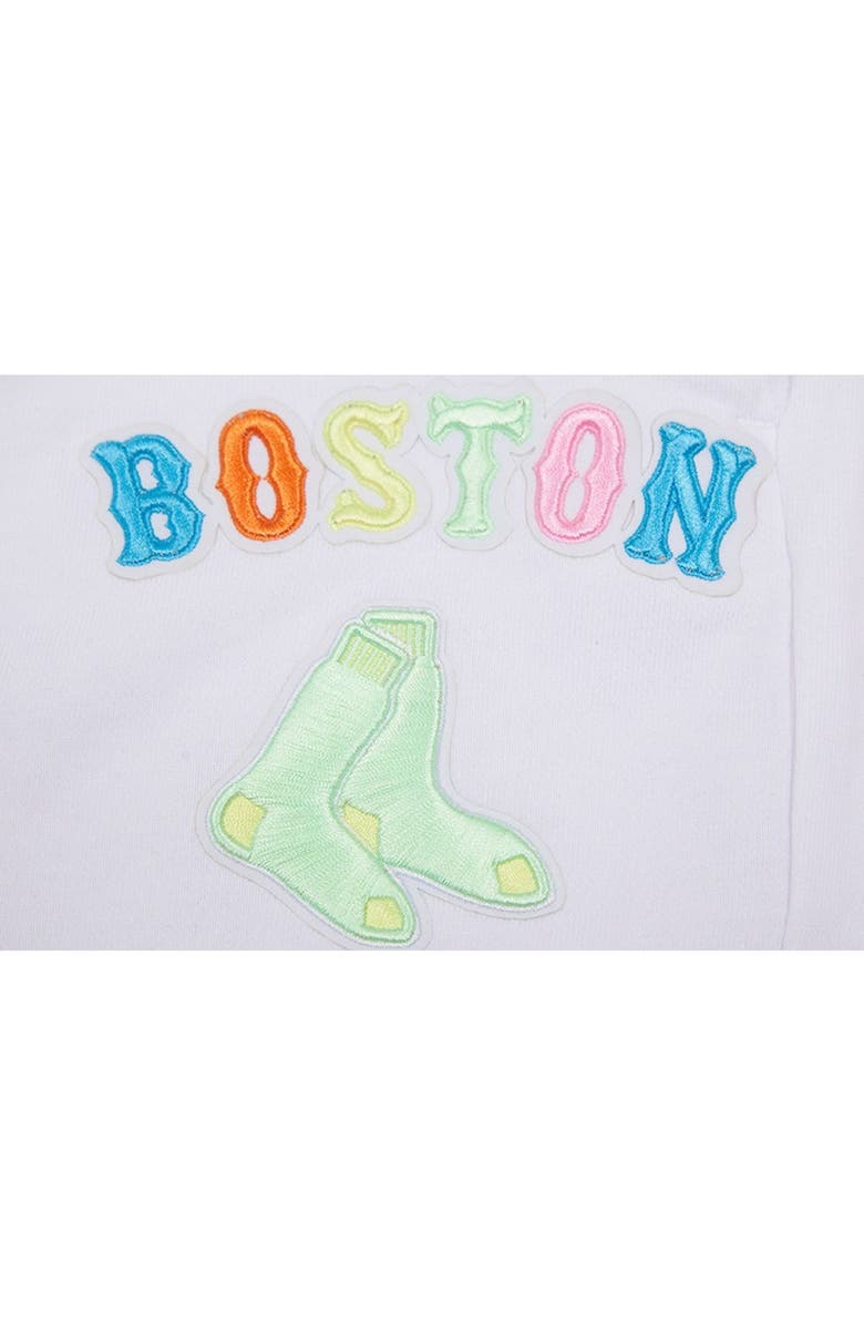 PRO STANDARD Women's Pro Standard White Boston Red Sox Washed Neon Shorts, Alternate, color, White