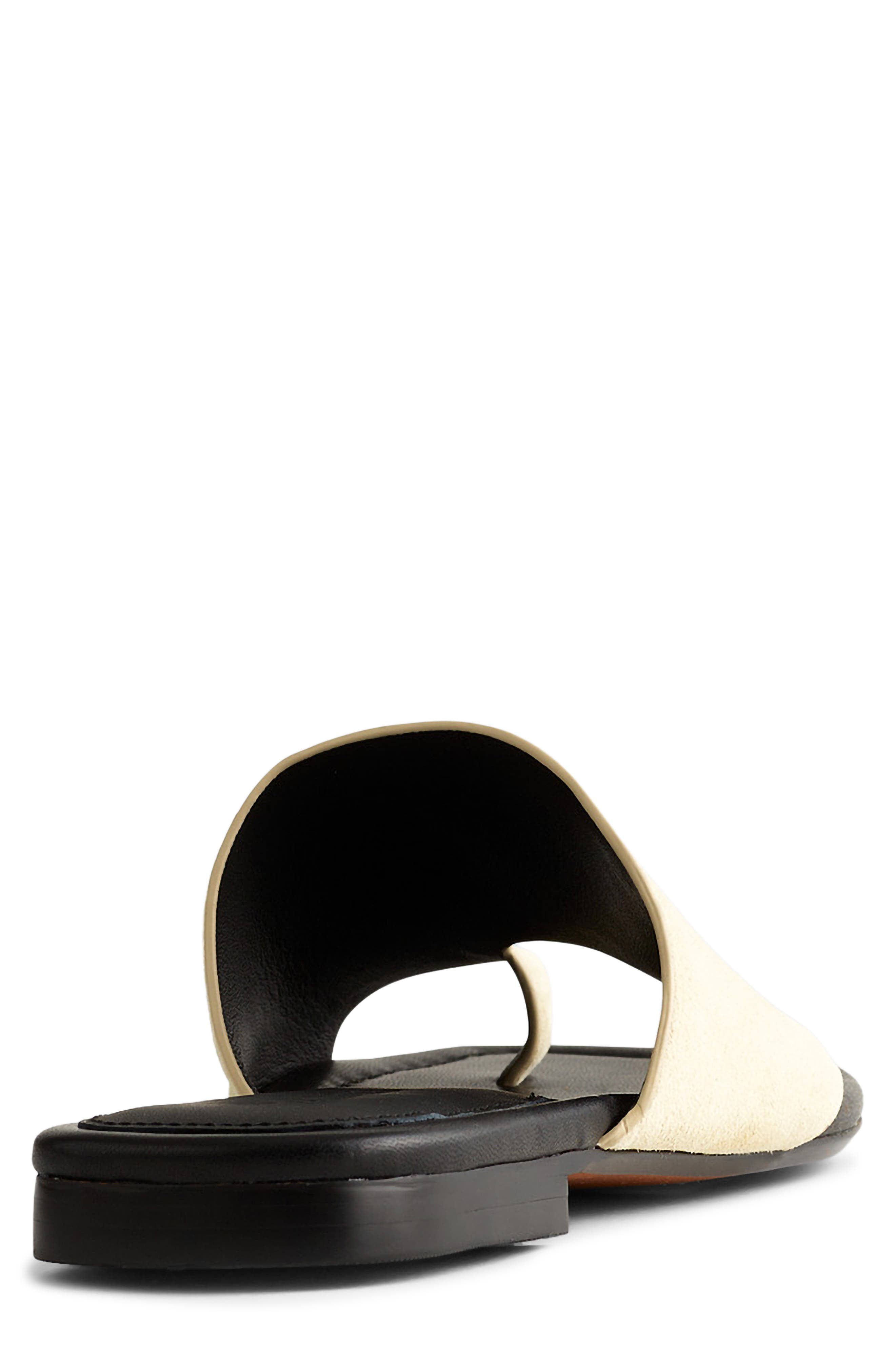 Madewell The Maycie Toe Loop Slide Sandal, Alternate, color, Flax