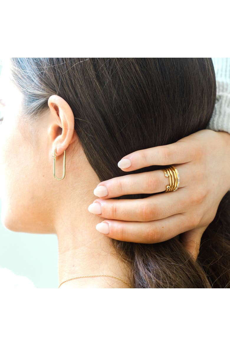Gold Hammered Stacking Rings - Set of 3, Alternate, color, Gold