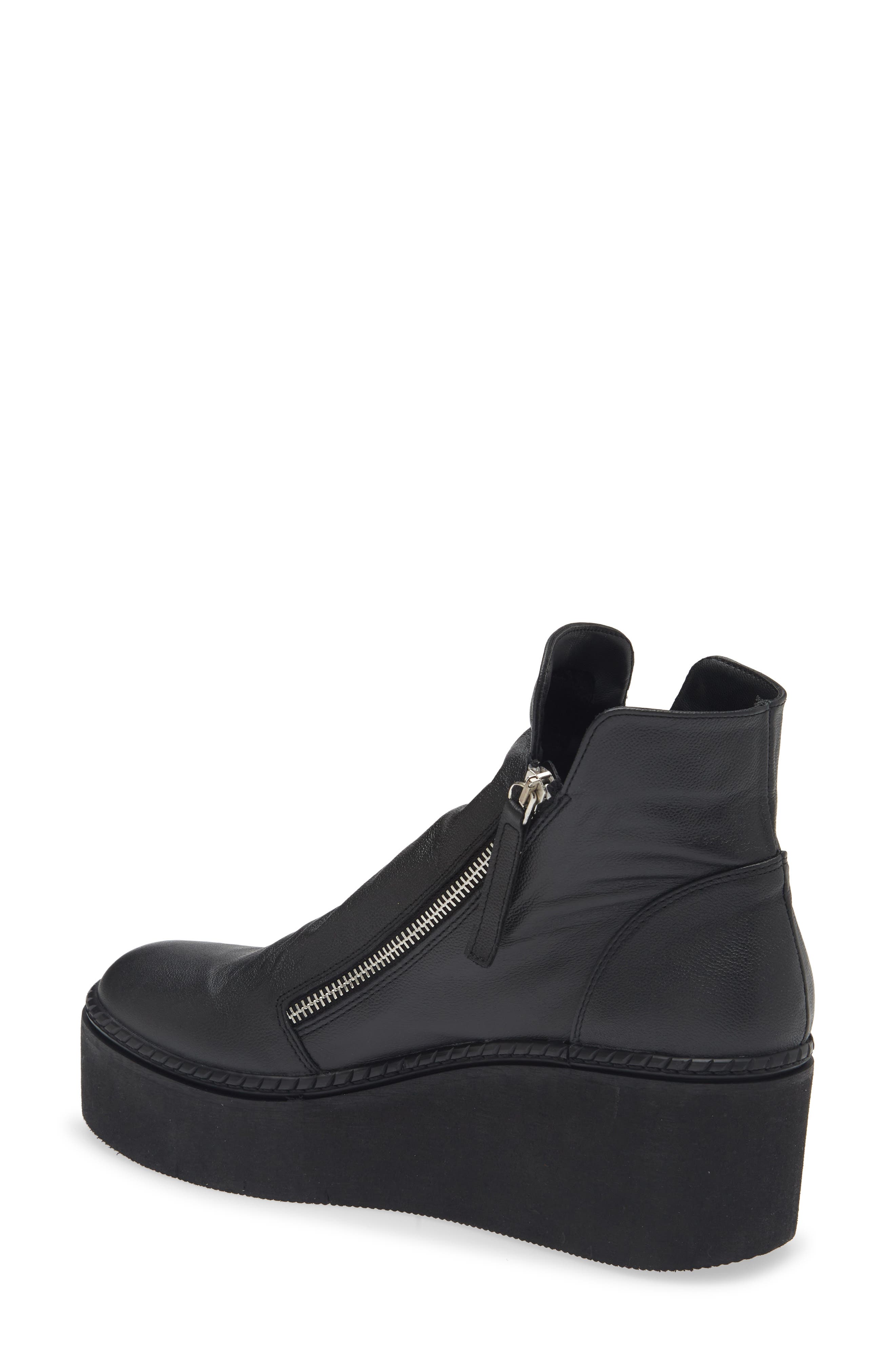 Steve Madden Drift Platform Wedge Bootie, Alternate, color, Black Leather