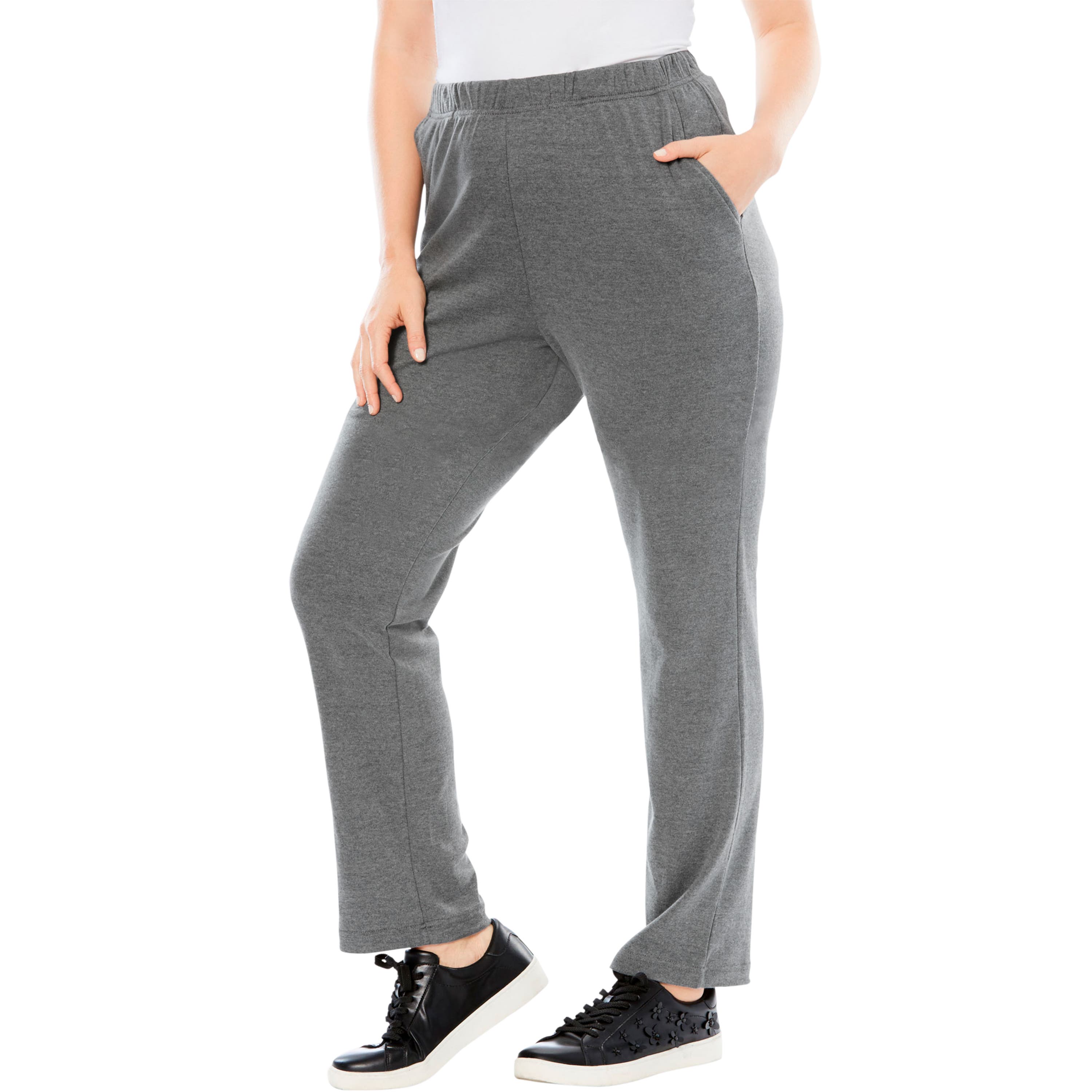 Plus Size Soft Knit Relaxed Pull-On Straight Leg Pant - image 3