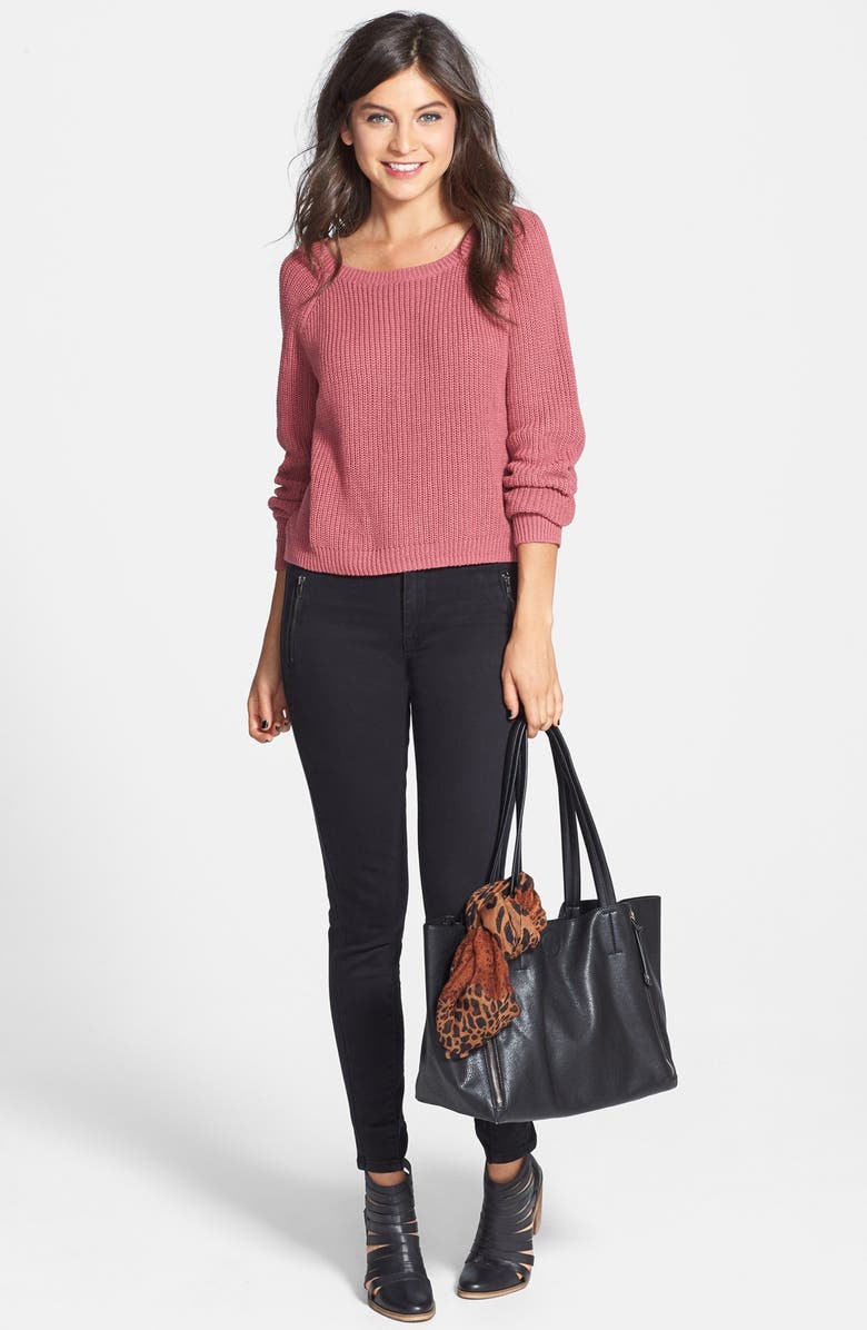 BP. Mixed Leopard Print Infinity Scarf, Alternate, color,