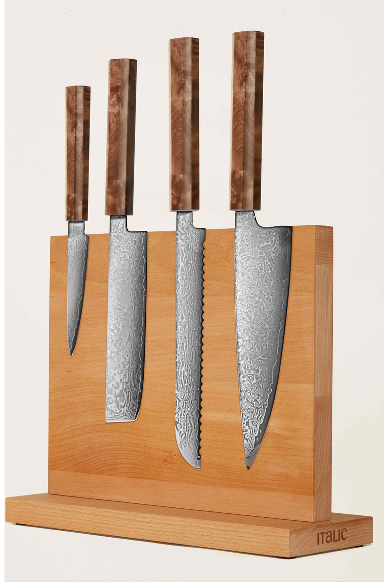 Kumo Knife Set with Knife Block, Main, color, Stabilized Maple