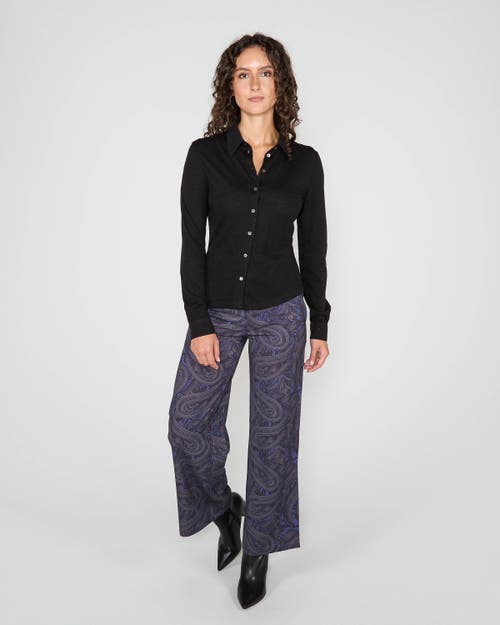Lords Of Harlech Scarlet Merino Shirt In Black