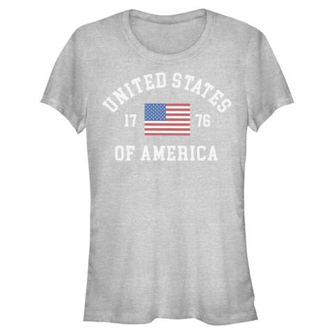 Juniors Lost Gods United States of America 1776 Flag T Shirt