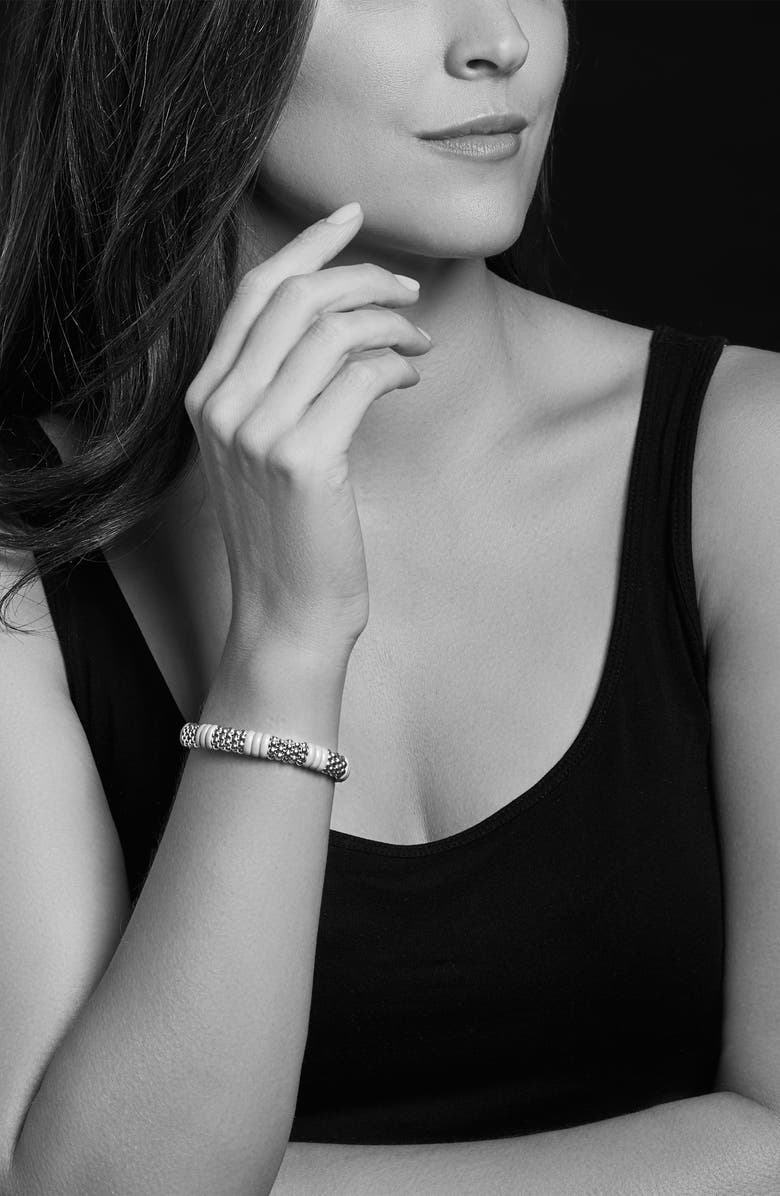 LAGOS Blue Caviar Ceramic Rope Bracelet, Alternate, color,