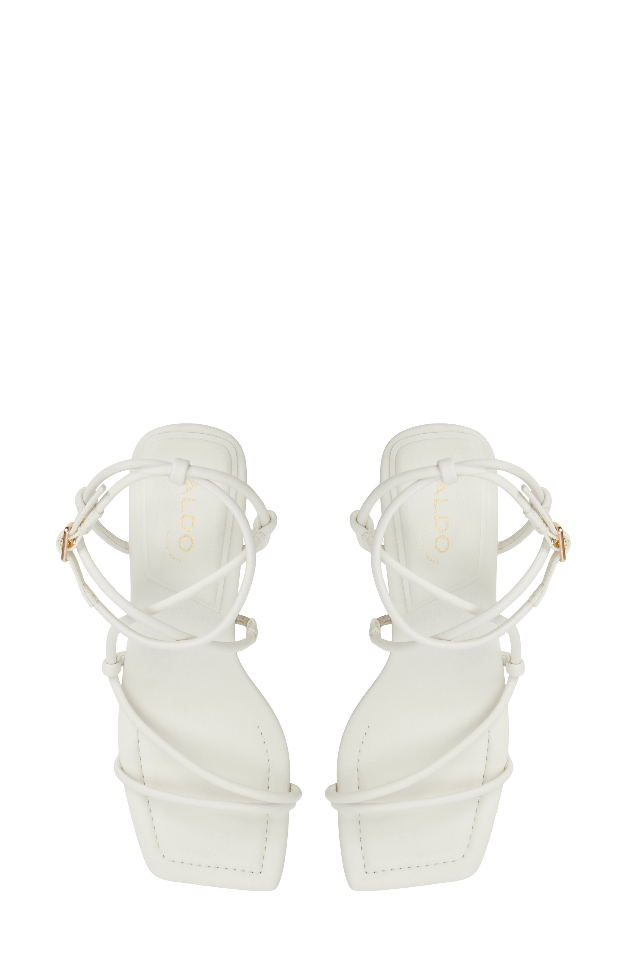 ALDO Harmonni Ankle Strap Sandal, Alternate, color, White