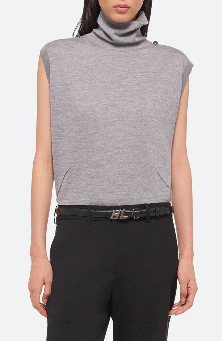 Helmut Lang Apex Wool & Silk Turtleneck Sweater & Shrug, Alternate, color, 