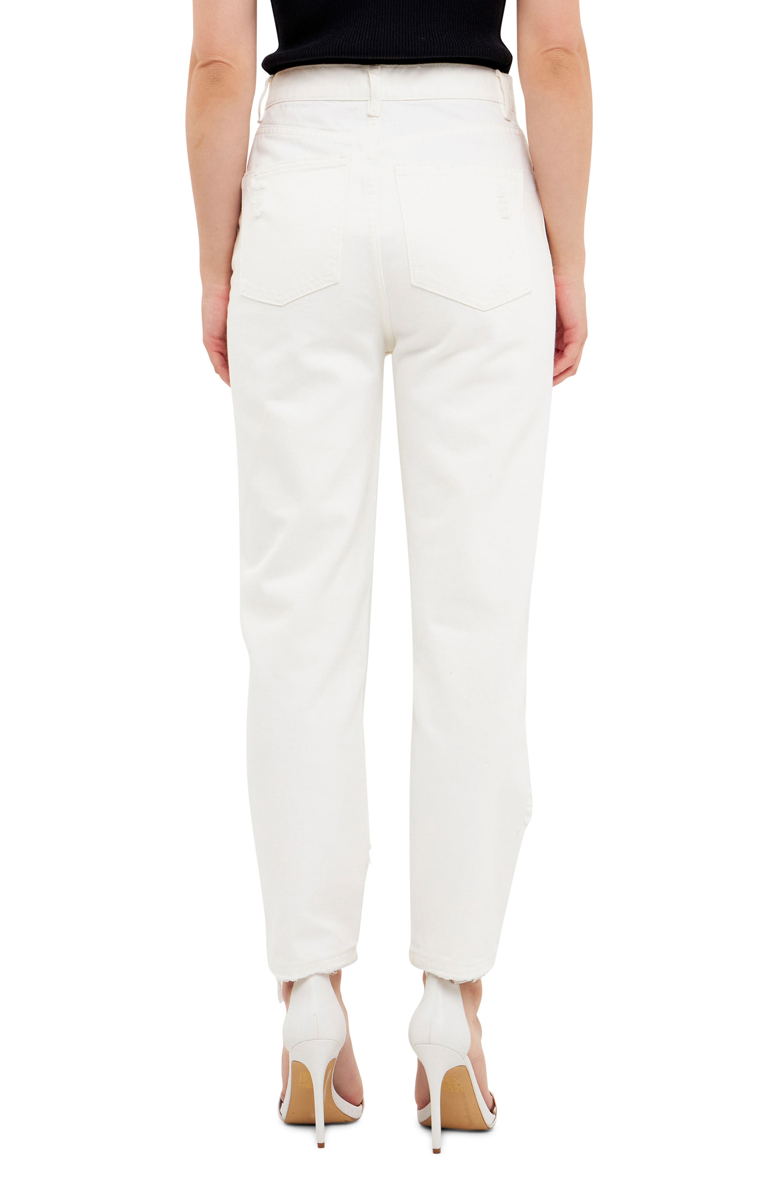 Ripped Straight Leg Nonstretch Jeans - image 2