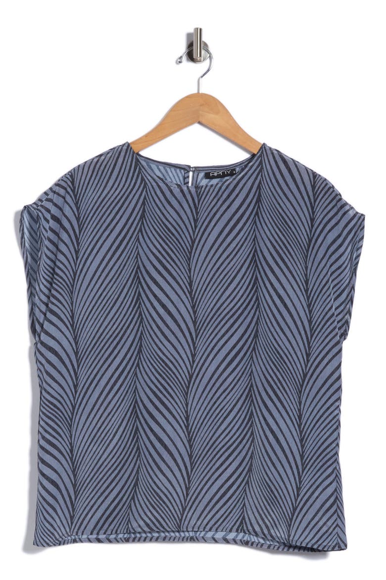 Cap Sleeve Shell, Alternate, color, DARK GREY MULTI