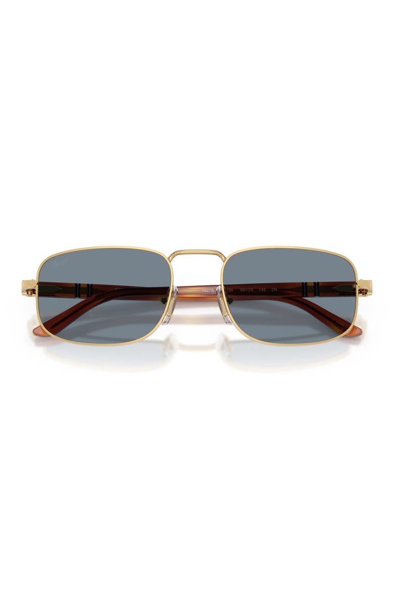 56mm Pillow Sunglasses, Alternate, color, GOLD / LIGHT BLUE