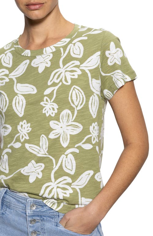 Sanctuary The Perfect Geo Print Cotton Blend Knit Top In Green