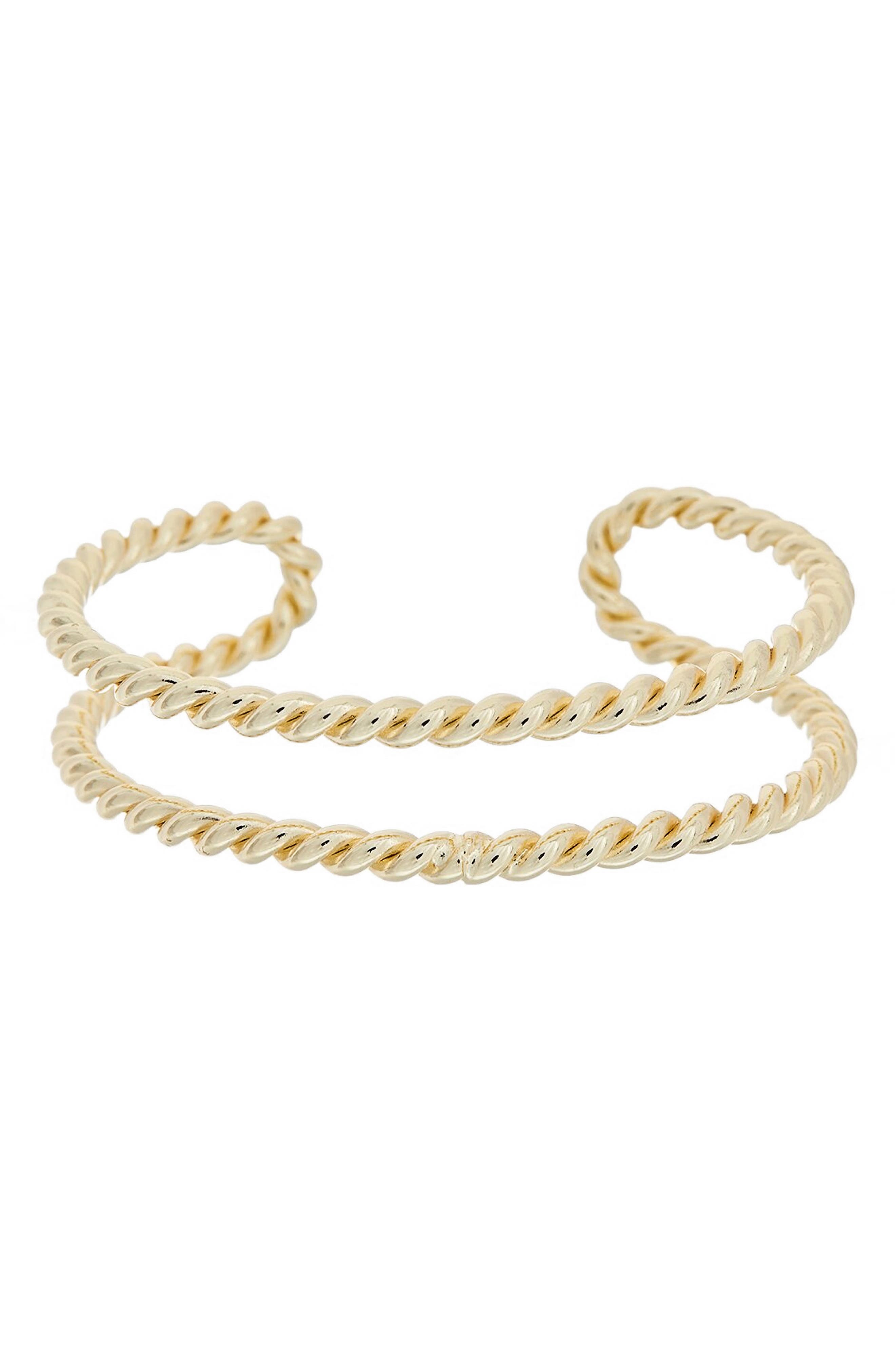 Double Row Twisted Cuff Bracelet
