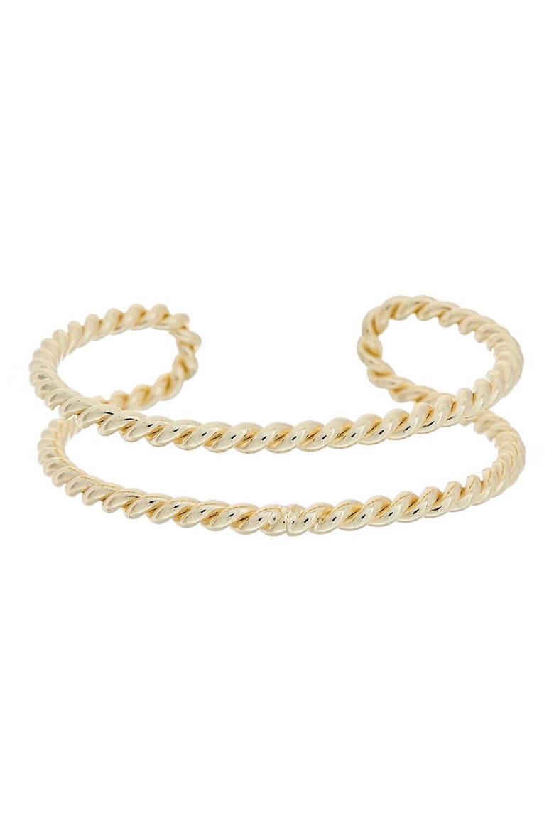 Double Row Twisted Cuff Bracelet, Main, color, WHITE