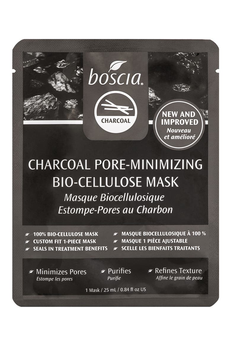 Charcoal Pore-Minimizing Bio-Cellulose Mask, Main, color, NO COLOR