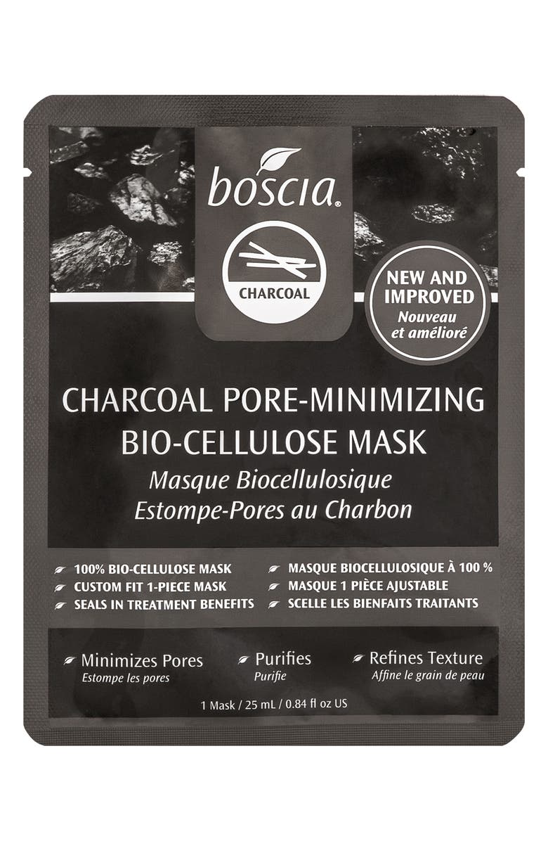 Boscia Charcoal Pore-Minimizing Bio-Cellulose Mask, Main, color, 