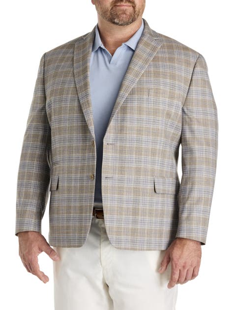 Big & Tall Plaid Sport Coat