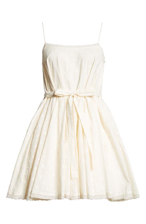 Ulla Johnson Beatriz Dot Jacquard Cotton Dress In Pristine