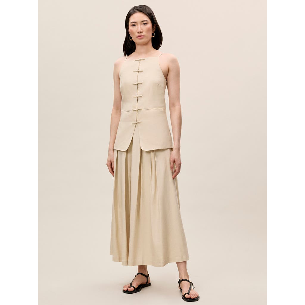 REBECCA TAYLOR REBECCA TAYLOR BEATRICE STRETCH LINEN SKIRT
